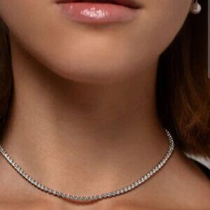 Tennis Necklace with Rhinestones